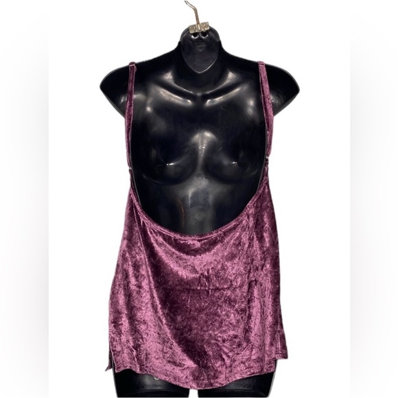 Free People Intimately All Night Velvet Tunic In Fig Jam Size Large - Picture 5 of 10